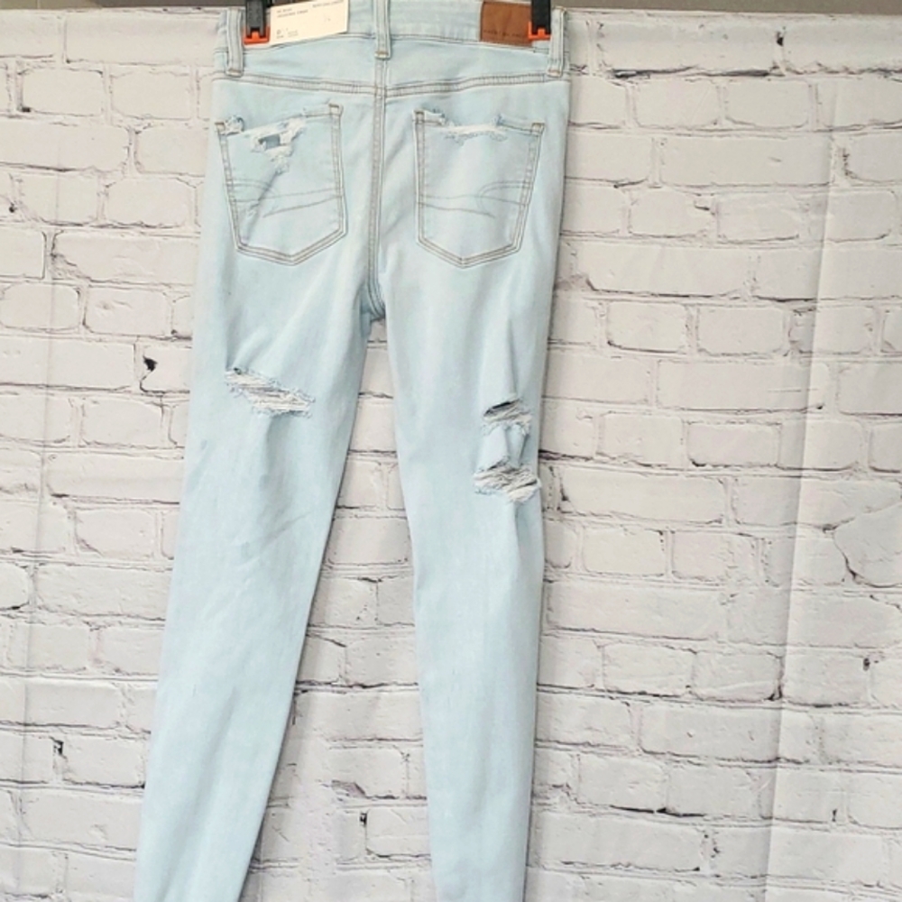 Icy blue, hi-rise jegging crop, skinny, size 0 - Picture 2 of 3